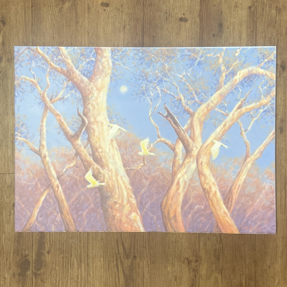 "SUDDEN FLIGHT ALONG THE CONDAMINE" ~ Original Acrylic Painting by Tom McAulay - Image 2