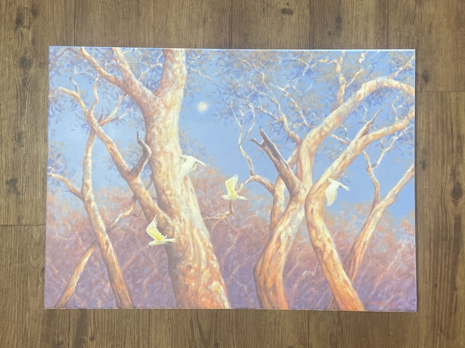 "SUDDEN FLIGHT ALONG THE CONDAMINE" ~ Original Acrylic Painting by Tom McAulay - Image 3