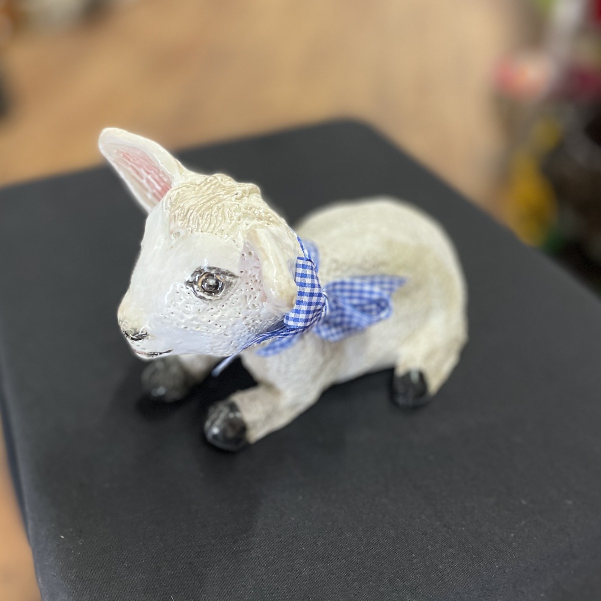 "LAMB WITH RIBBON" ~ Handmade Pottery by Jenny Shergold - Image 2