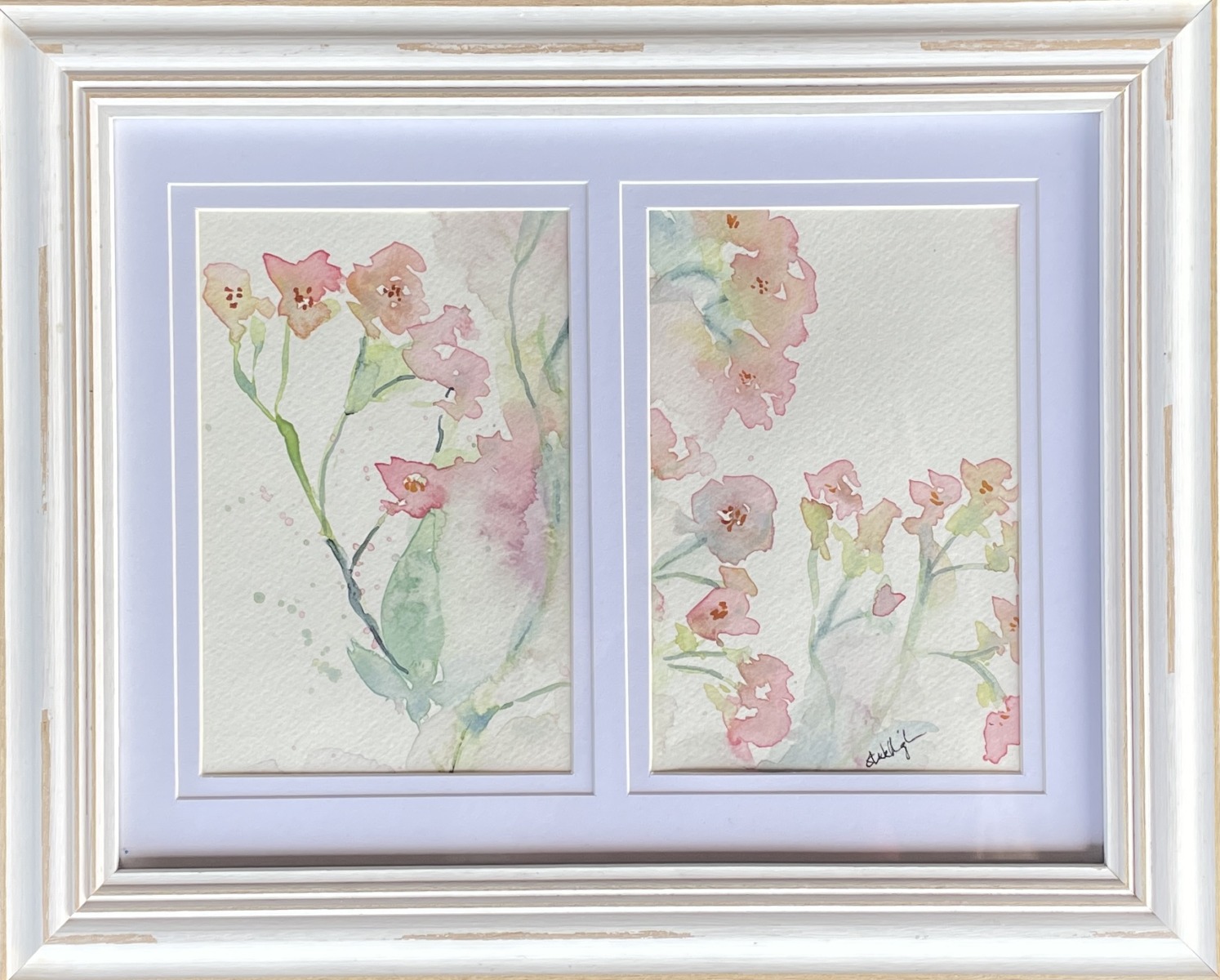 "ROSE WITH NO NAME" ~ Original Diptych Watercolour Painting by Susan Wellingham - Image 4