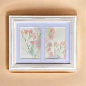 "ROSE WITH NO NAME" ~ Original Diptych Watercolour Painting by Susan Wellingham