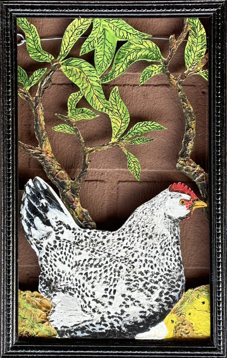 "SPECKLED CHOOK" ~ Original Acrylic Painting by Garry Mudge - Image 5