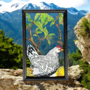 "SPECKLED CHOOK" ~ Original Acrylic Painting by Garry Mudge