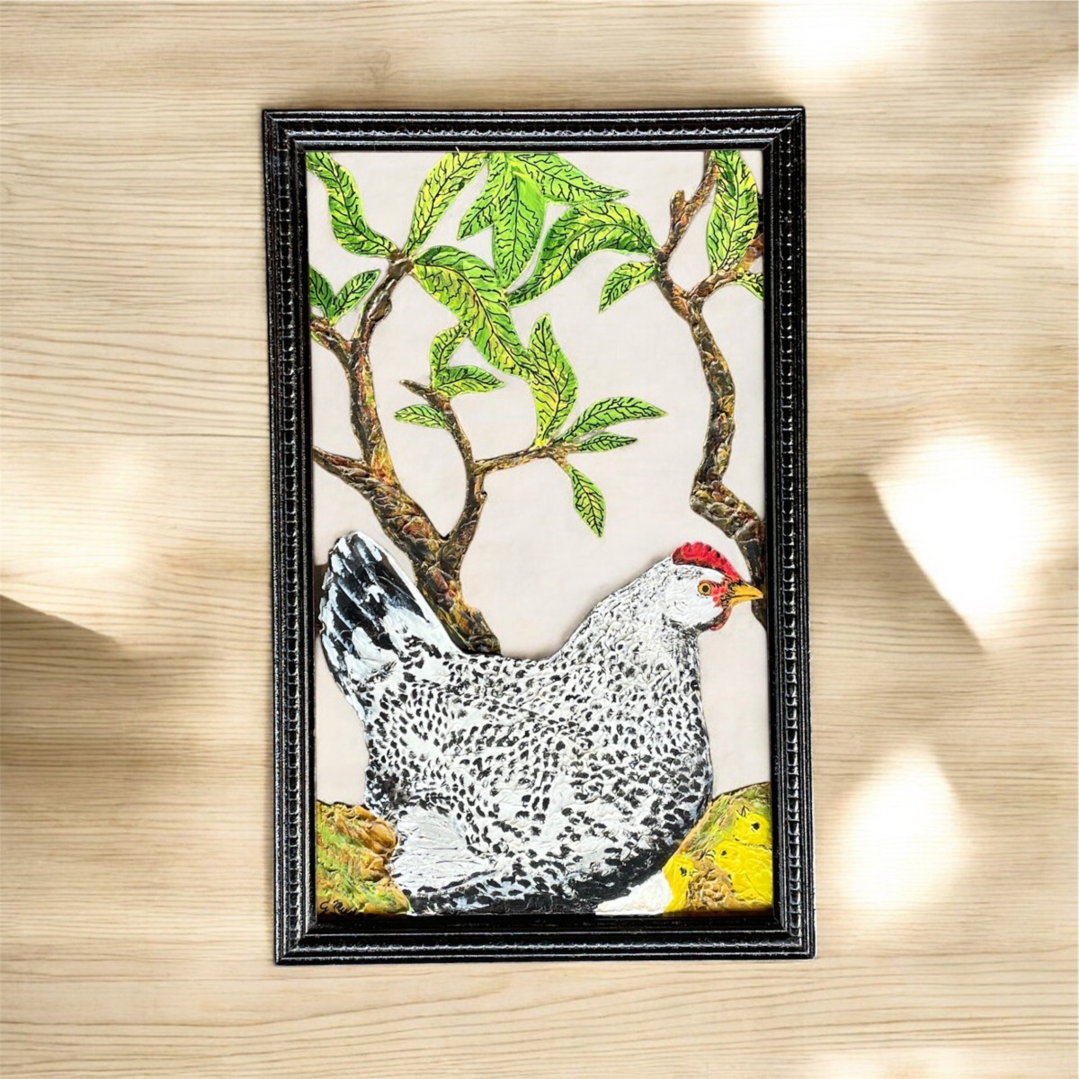 "SPECKLED CHOOK" ~ Original Acrylic Painting by Garry Mudge - Image 2