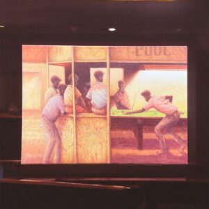 "POOL PLAYERS - THURSDAY ISLAND" ~ Original Acrylic Painting by Tom McAulay