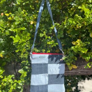 "SHOULDER BAG" ~ Two-tone upcycled Denim by Wendy Thompson