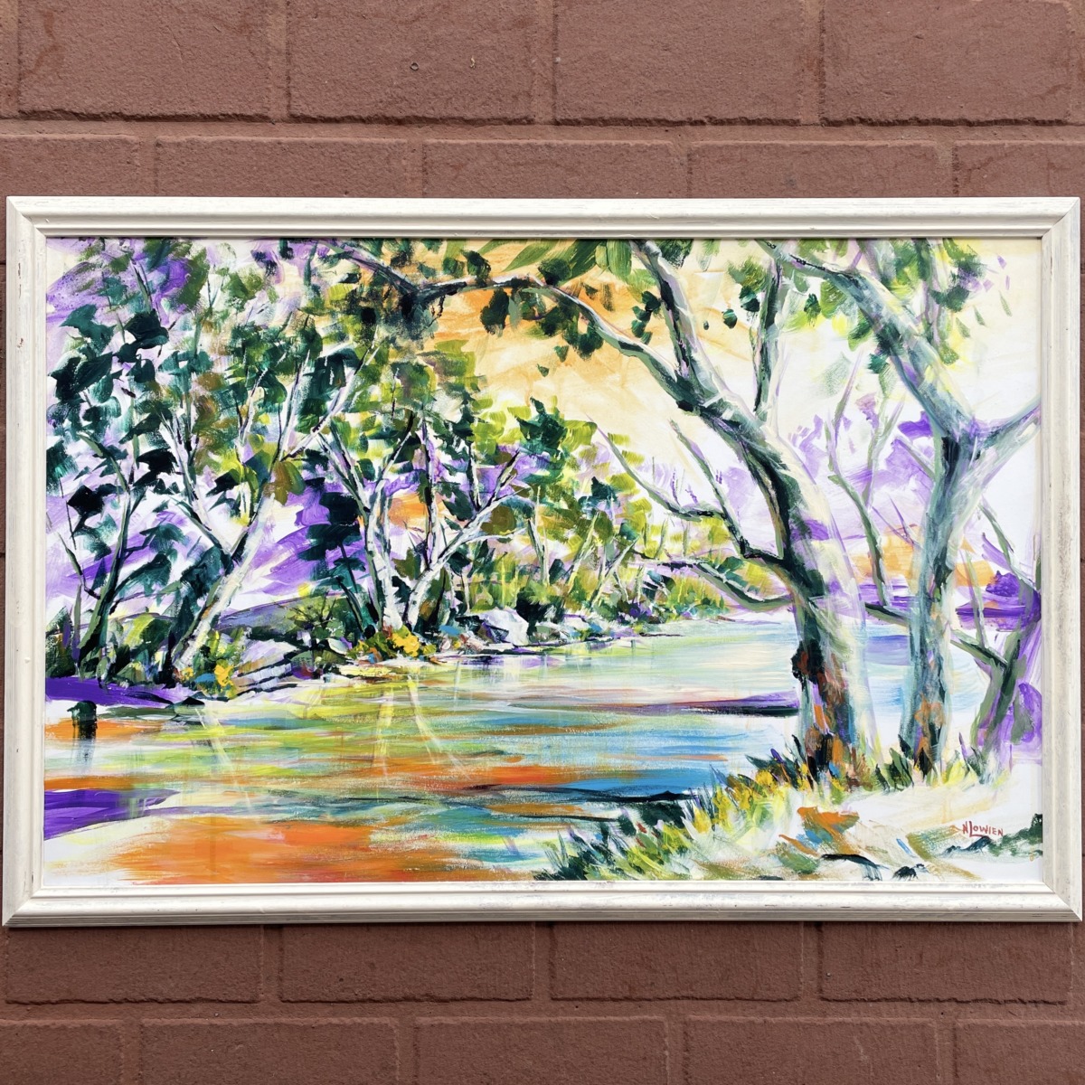 "WINTER STREAM" ~ Original Acrylic Painting by Noela Lowien - Image 8