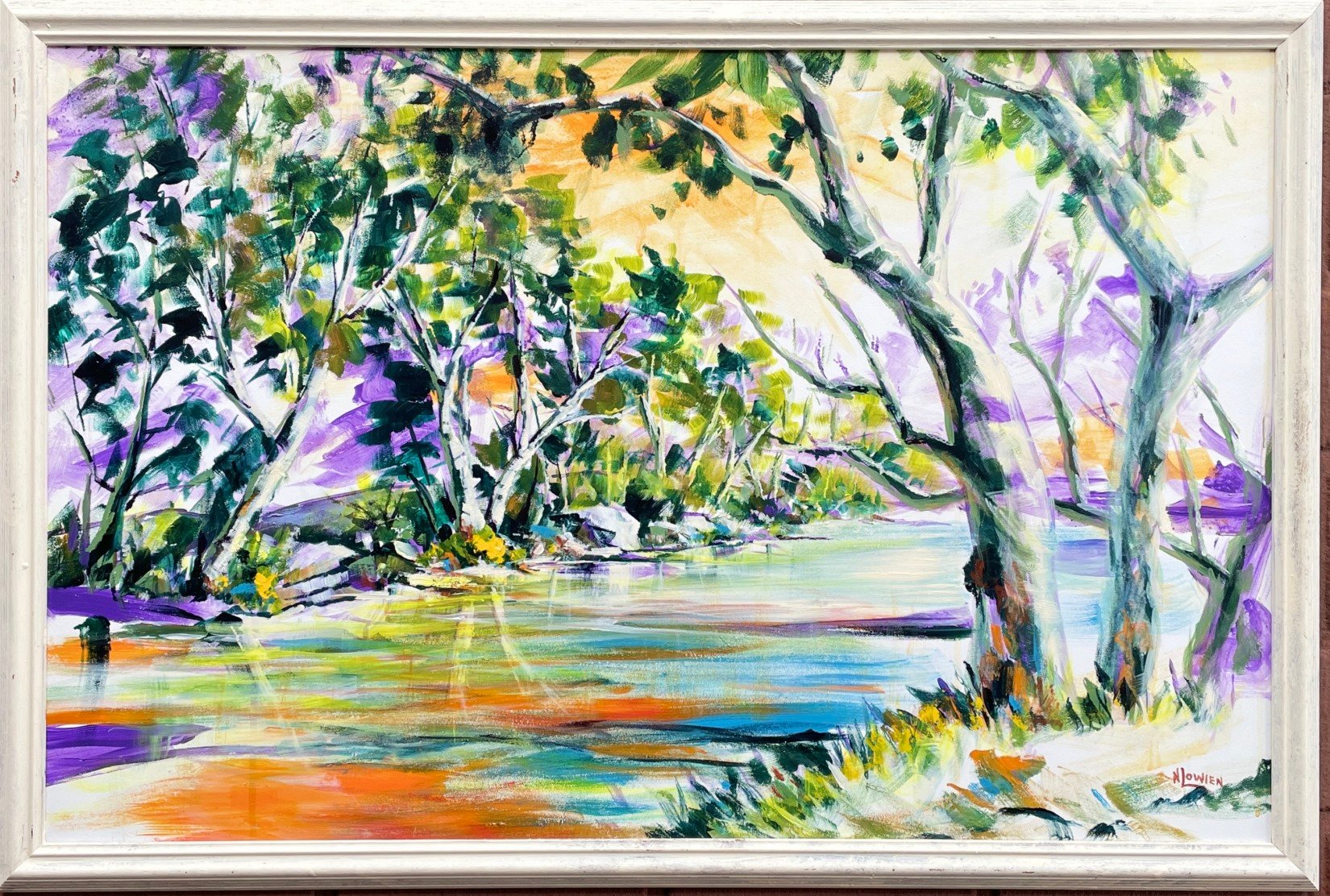"WINTER STREAM" ~ Original Acrylic Painting by Noela Lowien - Image 7