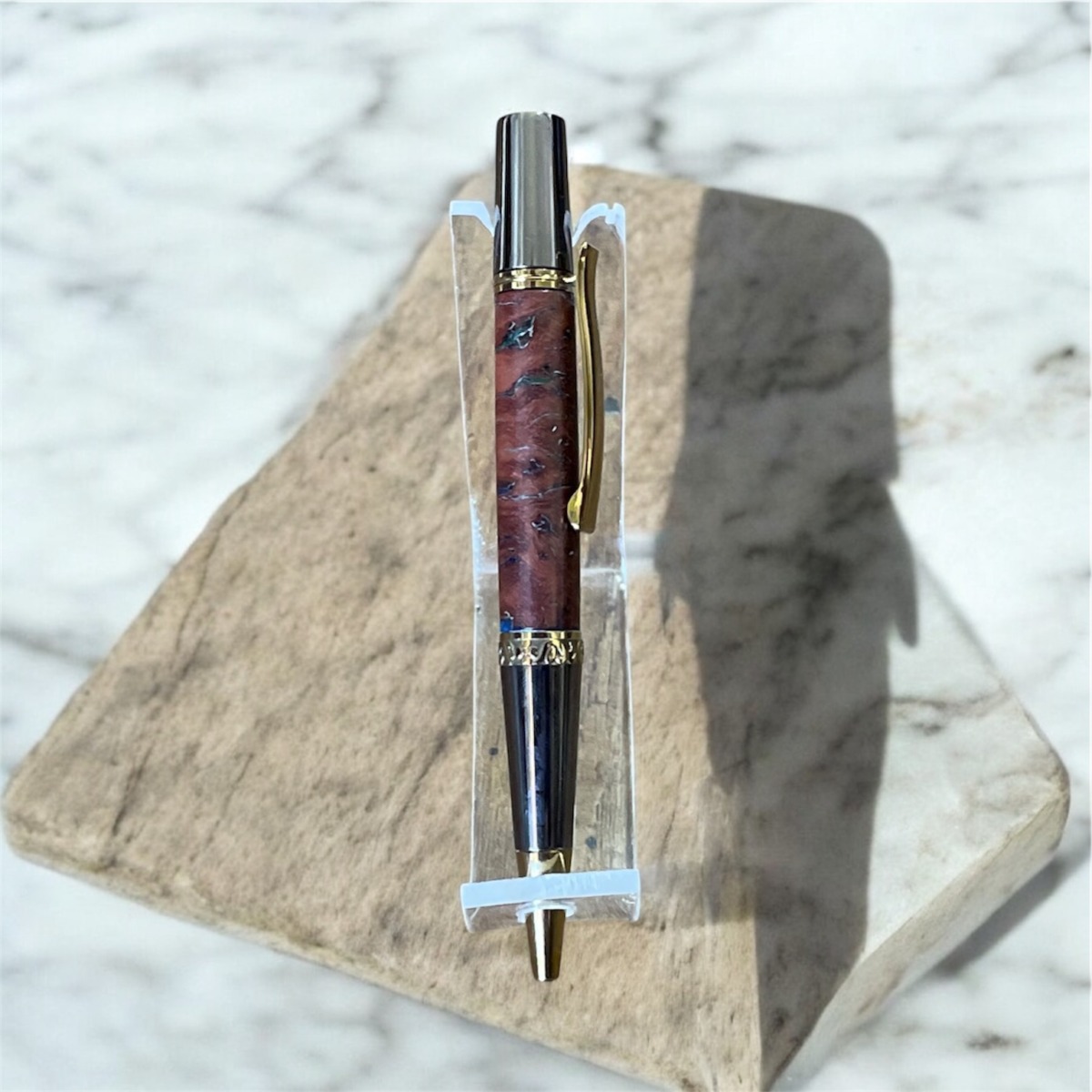 "RED GUM BURL PEN" ~ Turned Timber by Stephen Youngberry - Image 2