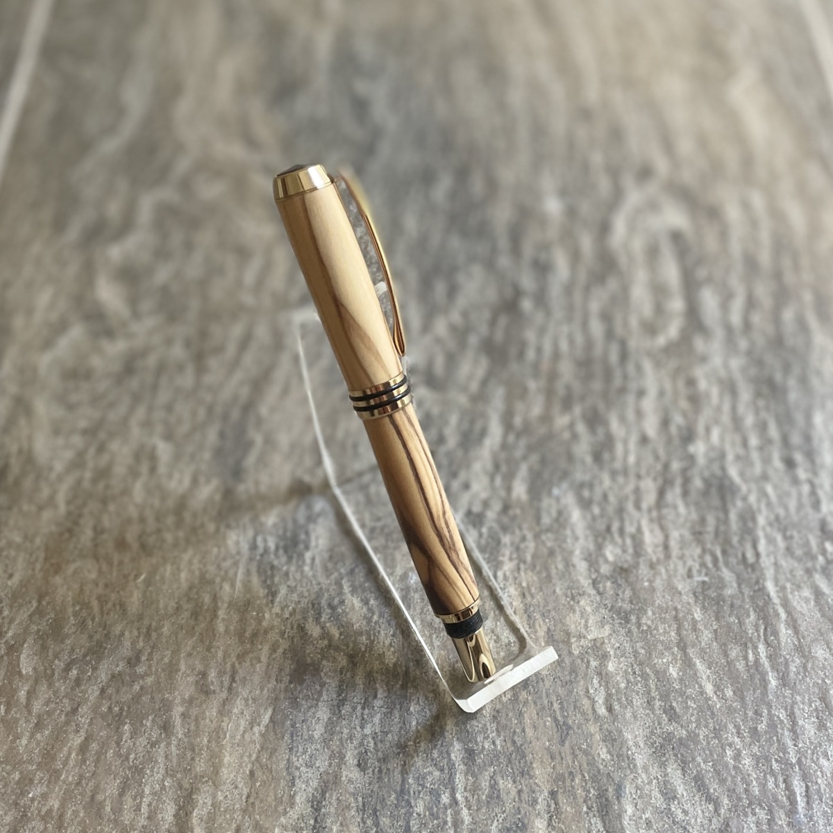 "TURNED TIMBER PEN" ~ in Bethlehem Olive Wood by Murray Broomhill - Image 6