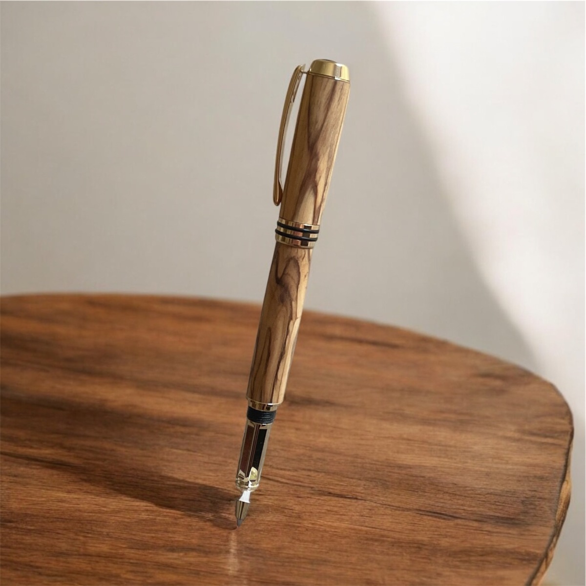 "TURNED TIMBER PEN" ~ in Bethlehem Olive Wood by Murray Broomhill - Image 2