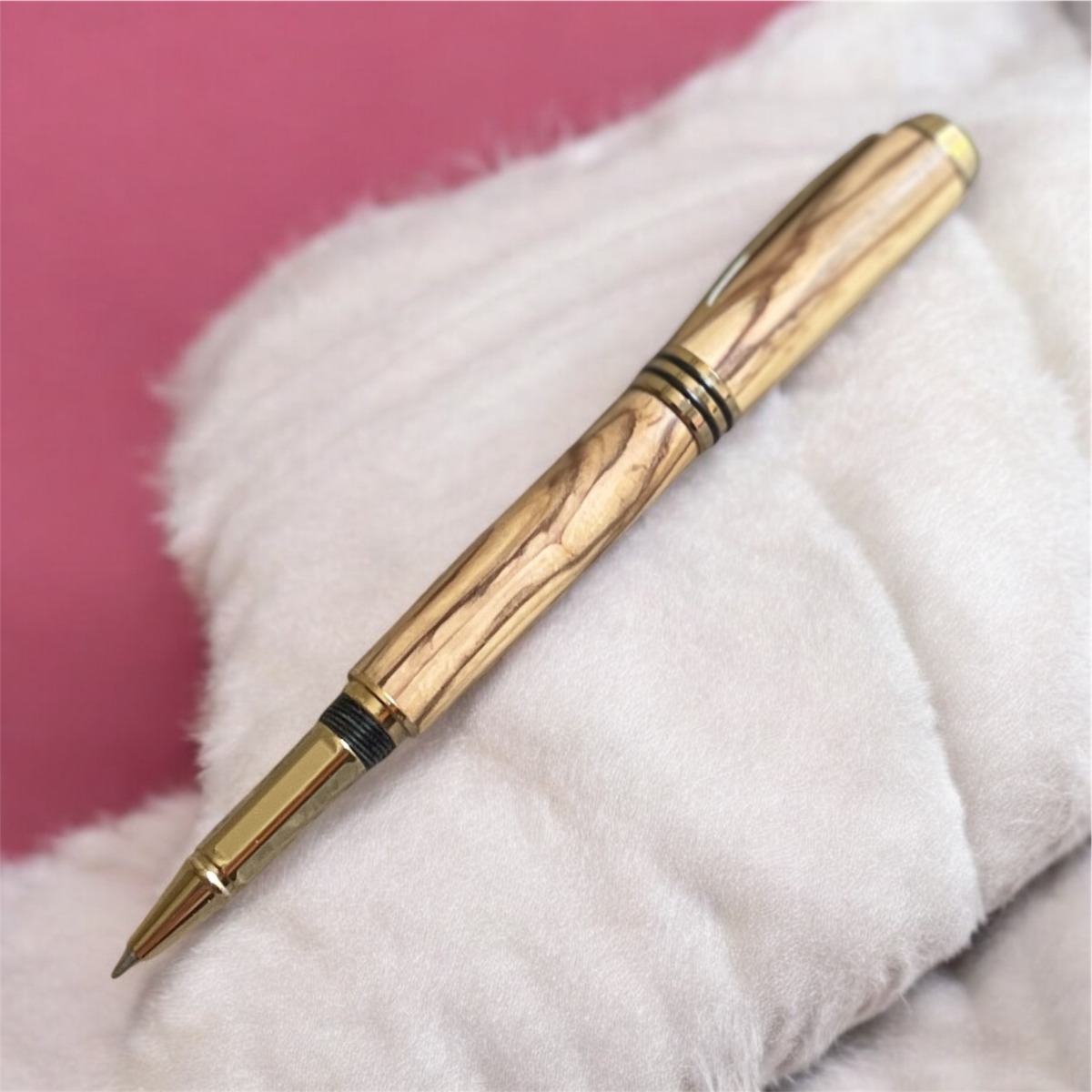 "TURNED TIMBER PEN" ~ in Bethlehem Olive Wood by Murray Broomhill