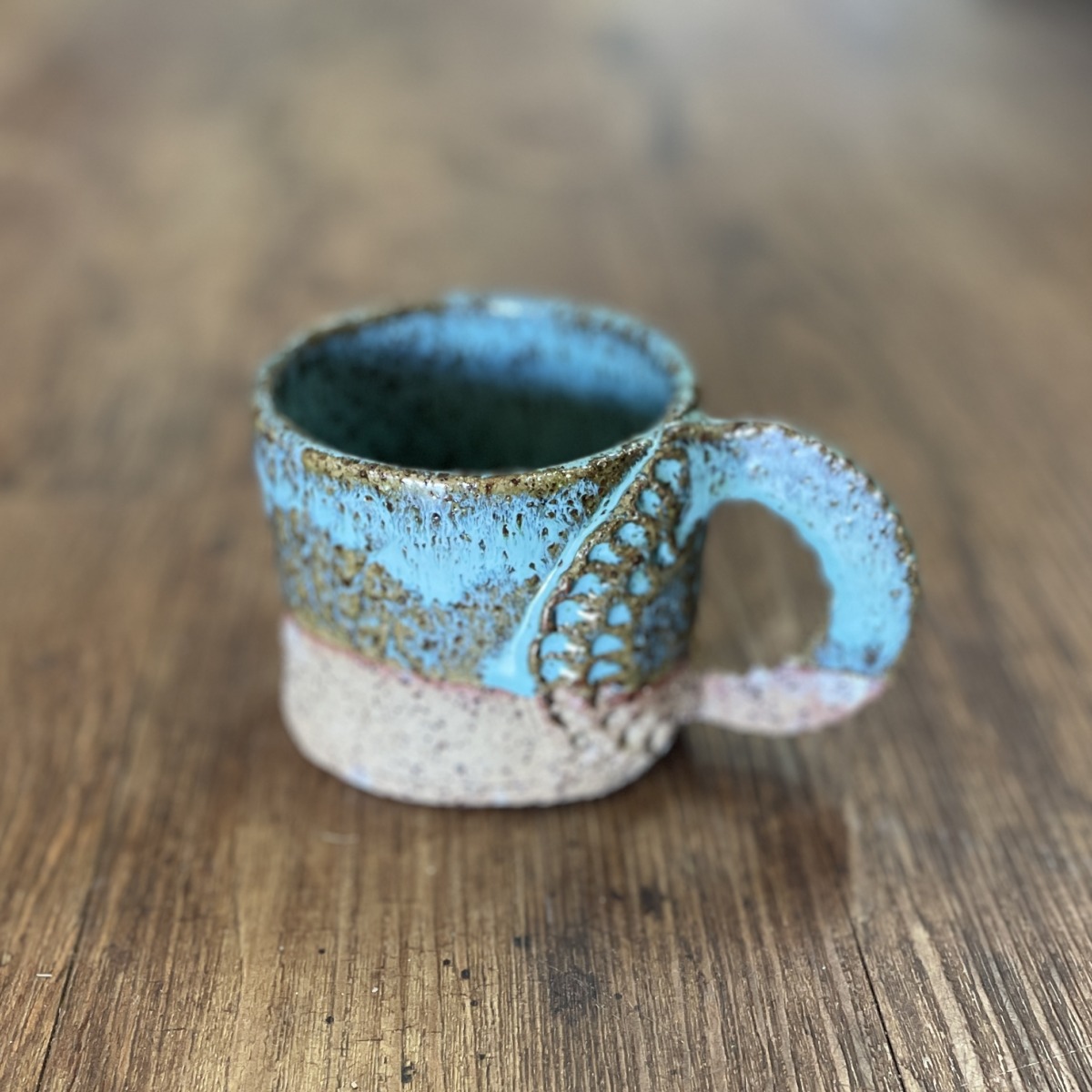 "COFFEE MUG" - Chunky Hand Made Pottery #F21 by Deborah Dawkings - Image 7