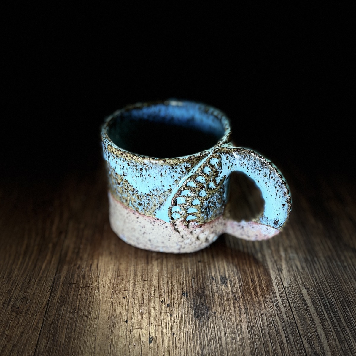 "COFFEE MUG" - Chunky Hand Made Pottery #F21 by Deborah Dawkings - Image 3