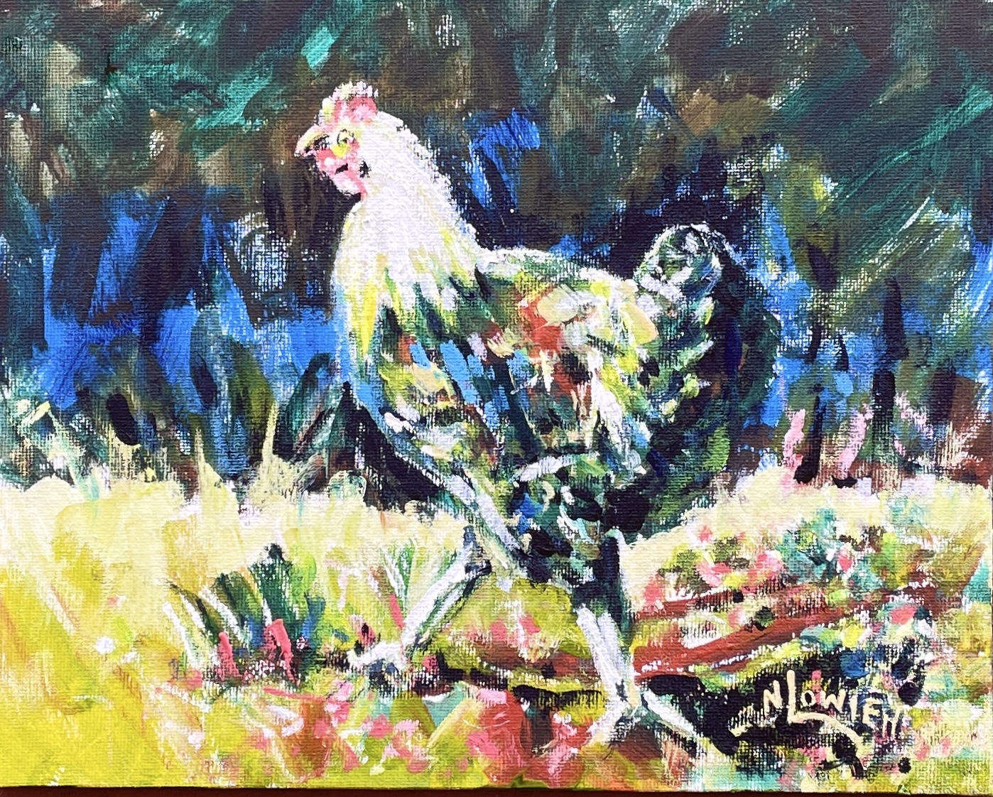 "SUNNY" ~ Original Acrylic Painting by Noela Lowien - Image 3