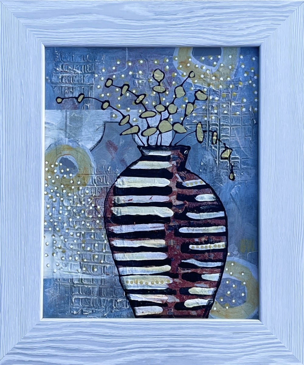 "VINTAGE VIBES #2" ~ Original Mixed Media Painting by Gaye Wright - Image 3