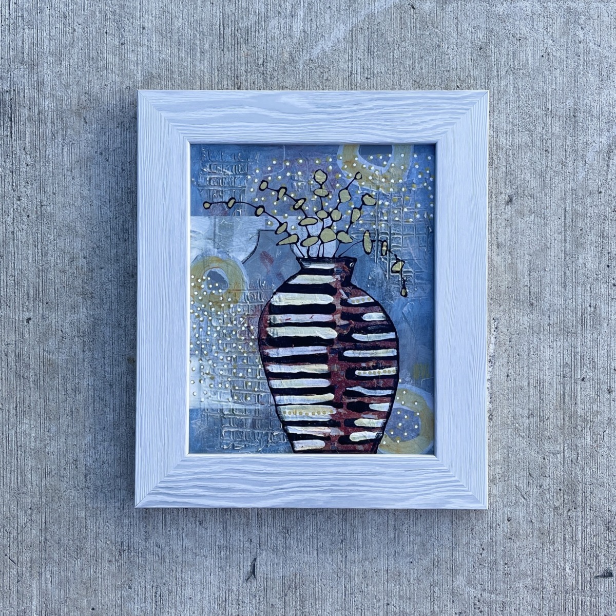 "VINTAGE VIBES #2" ~ Original Mixed Media Painting by Gaye Wright - Image 6