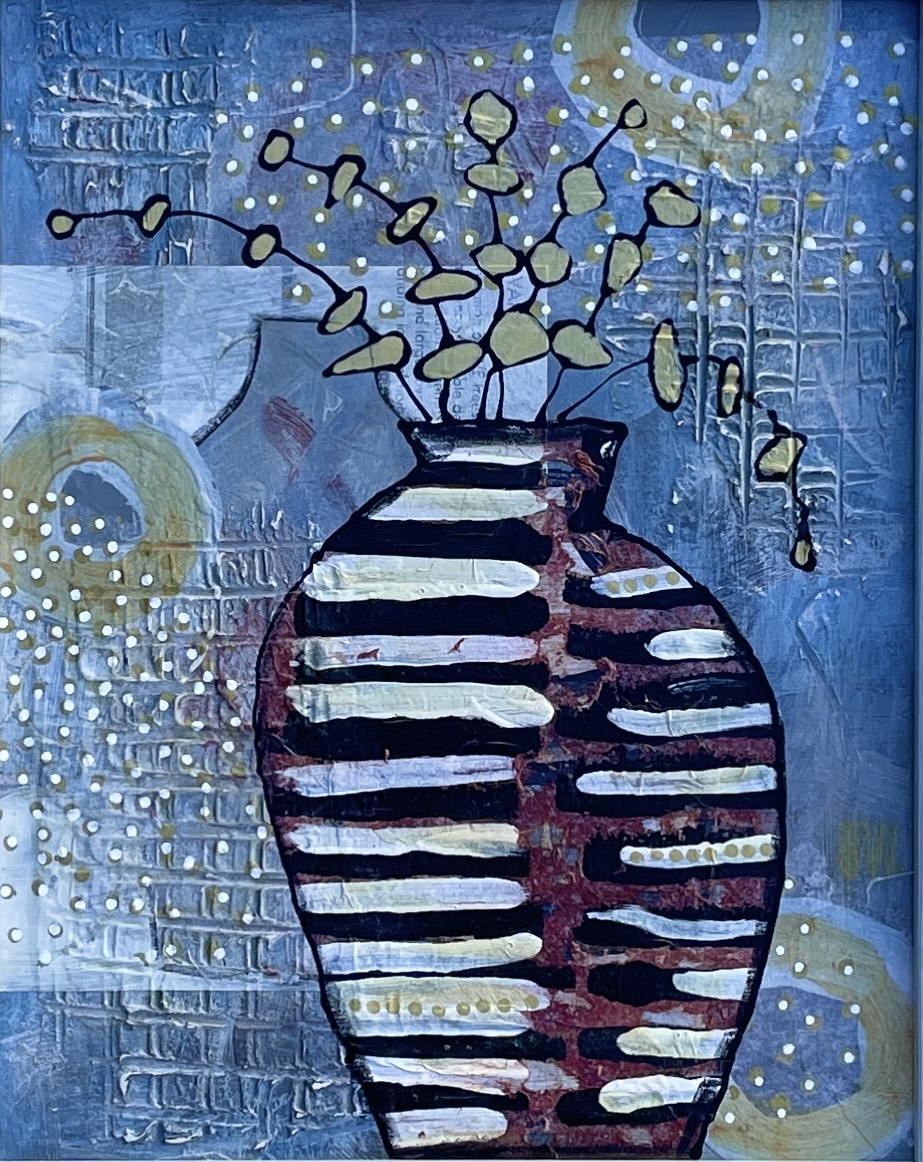 "VINTAGE VIBES #2" ~ Original Mixed Media Painting by Gaye Wright - Image 5