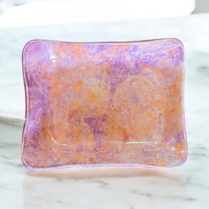 "SUNSET AGATE SERVING PLATE" ~ Hand Built Pottery by Debbie Grant