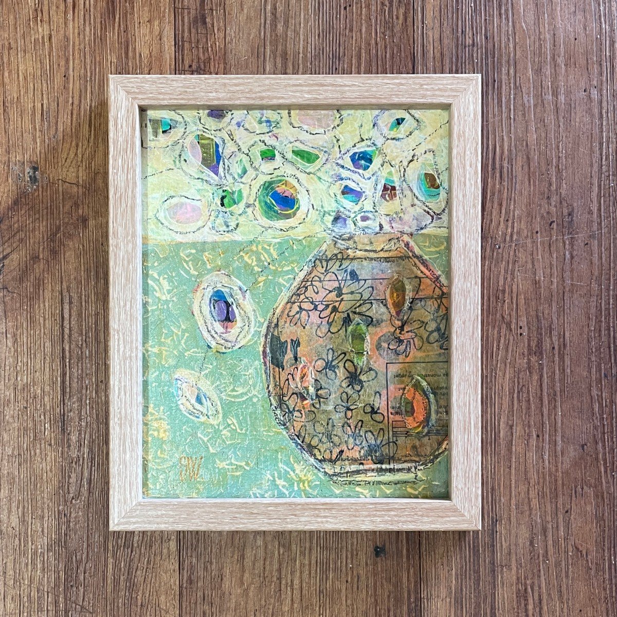"YESTERDAY & TODAY #1" ~ Original Mixed Media Painting by Gaye Wright - Image 2