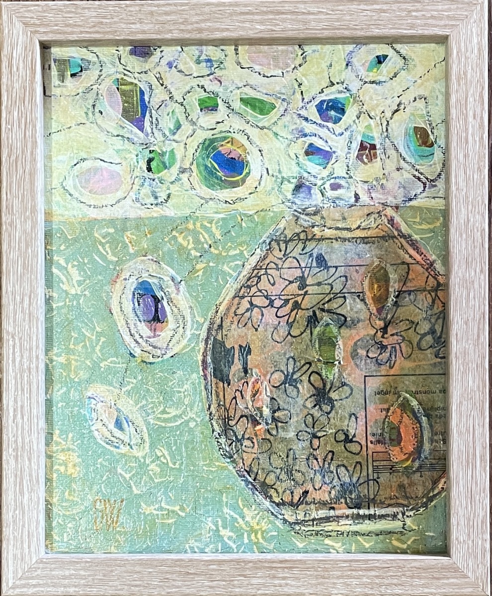 "YESTERDAY & TODAY #1" ~ Original Mixed Media Painting by Gaye Wright - Image 5