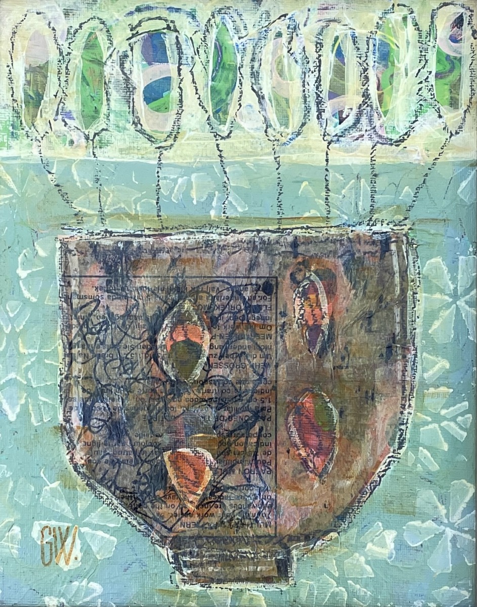 "YESTERDAY & TODAY #2" ~ Original Mixed Media Painting by Gaye Wright - Image 6