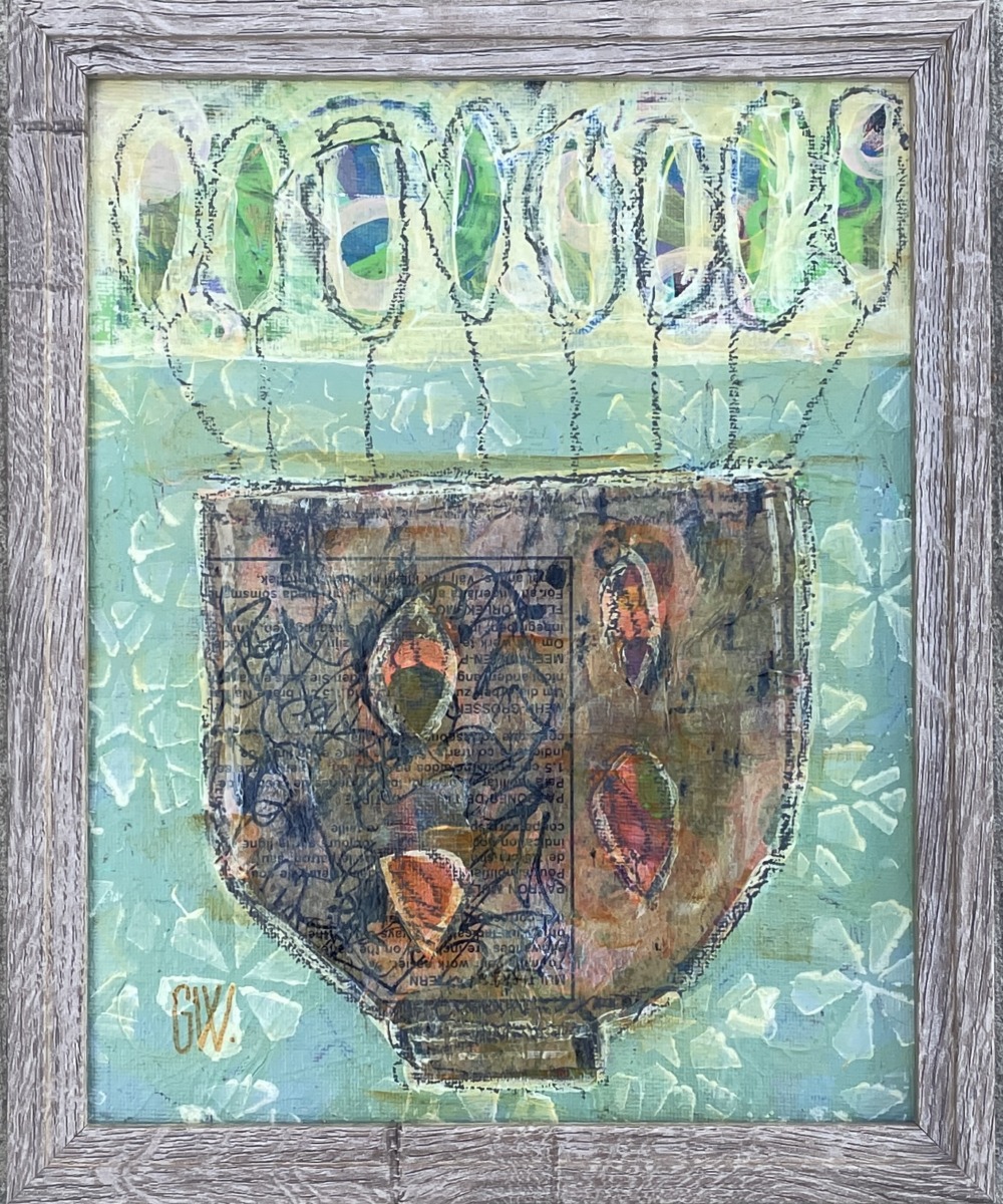 "YESTERDAY & TODAY #2" ~ Original Mixed Media Painting by Gaye Wright - Image 5
