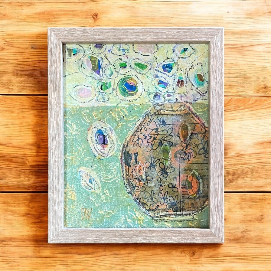 "YESTERDAY & TODAY #1" ~ Original Mixed Media Painting by Gaye Wright