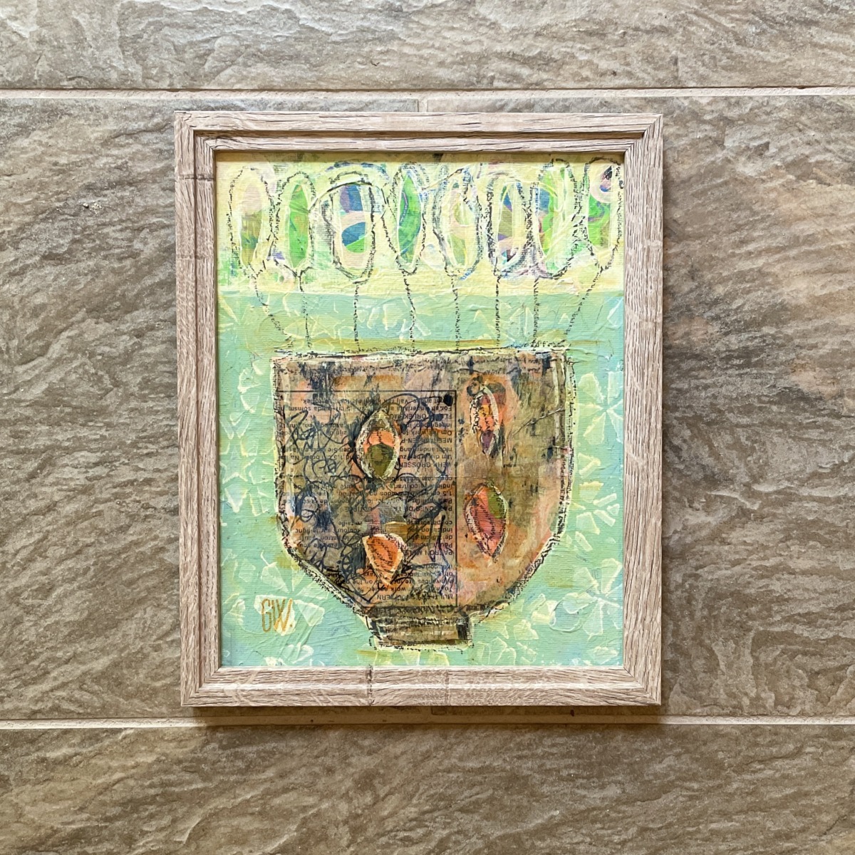 "YESTERDAY & TODAY #2" ~ Original Mixed Media Painting by Gaye Wright - Image 4