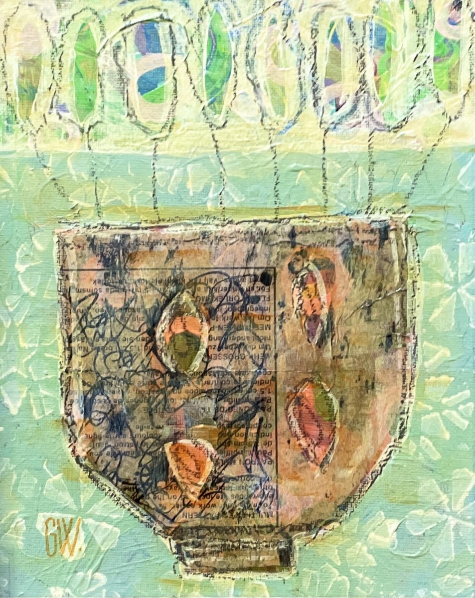 "YESTERDAY & TODAY #2" ~ Original Mixed Media Painting by Gaye Wright - Image 3
