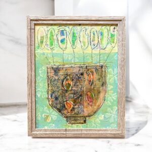 "YESTERDAY & TODAY #2" ~ Original Mixed Media Painting by Gaye Wright