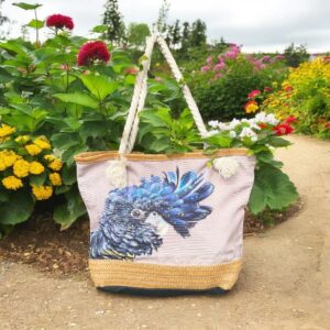 "TOTE BAG - BLACK COCKATOO" ~ Print of Original Art by Catherine Boreham
