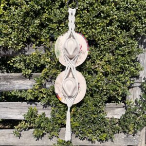 "DOUBLE HAT HANGER" in Macrame by Joanne Duncan