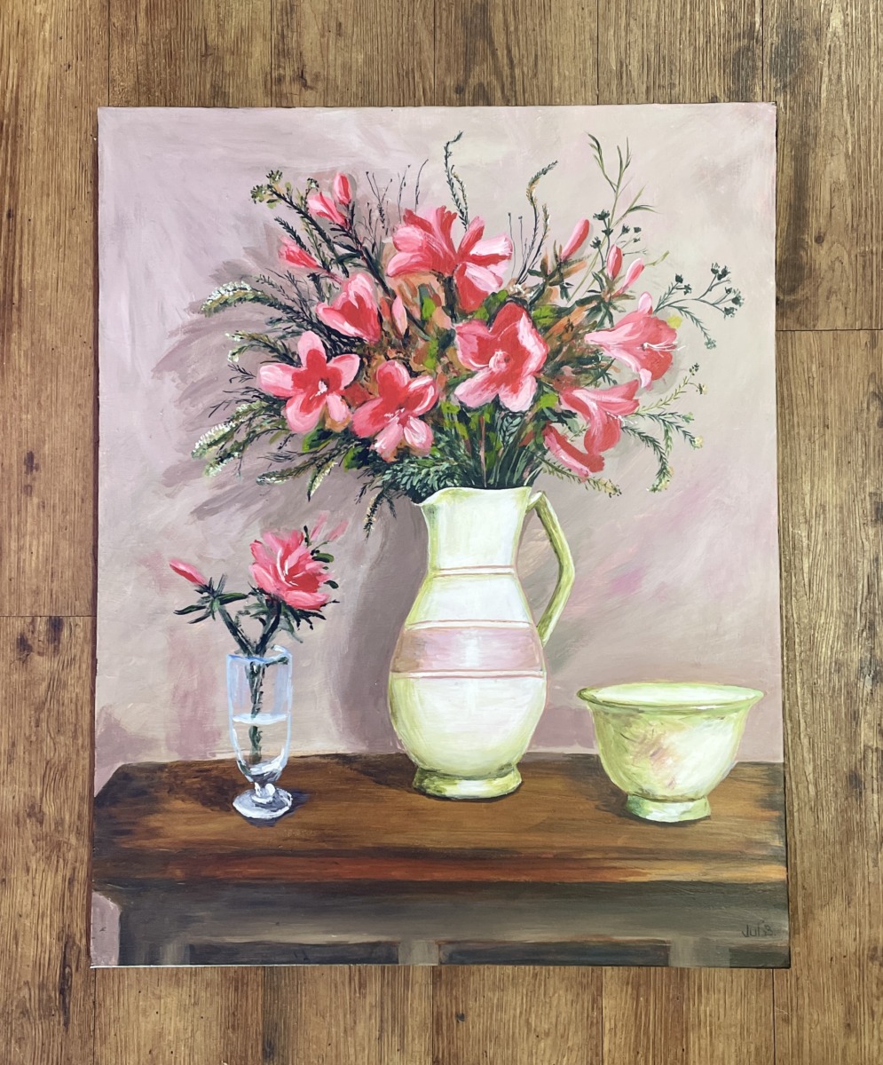 "WHITE JUG" ~ Original Acrylic Painting by Julie Buckworth - Image 4