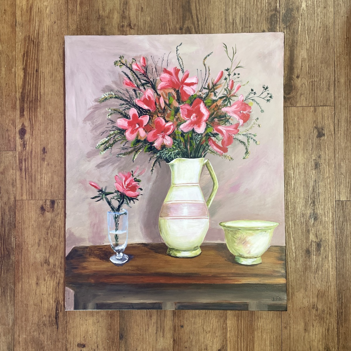 "WHITE JUG" ~ Original Acrylic Painting by Julie Buckworth - Image 3