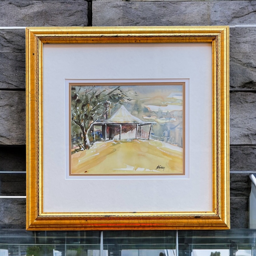 "HUT ON THE HILL" ~ Original Watercolour Painting by Noela Lowien - Image 3