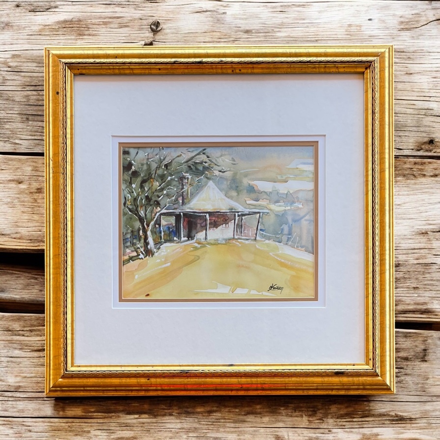 "HUT ON THE HILL" ~ Original Watercolour Painting by Noela Lowien