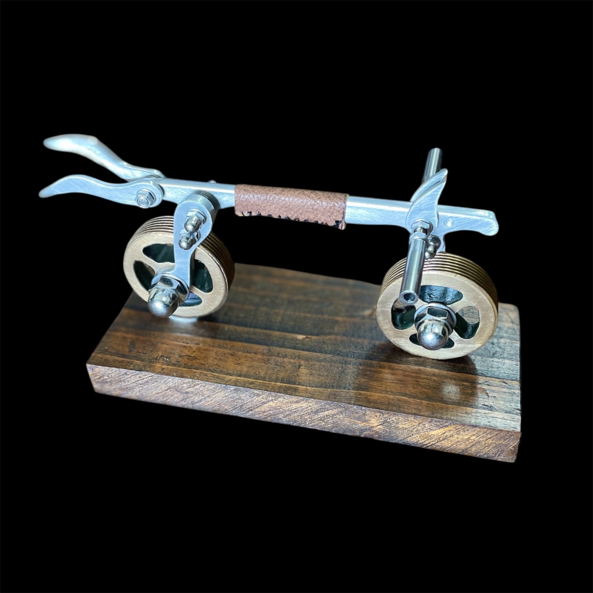 "HOBBY HORSE" ~ Hand Crafted Metal & Timber Sculpture - Image 3