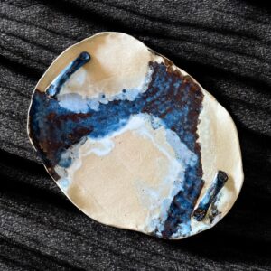 "PLATTER WITH HANDLES" ~ Hand Built Pottery #23 by Deborah Dawkings