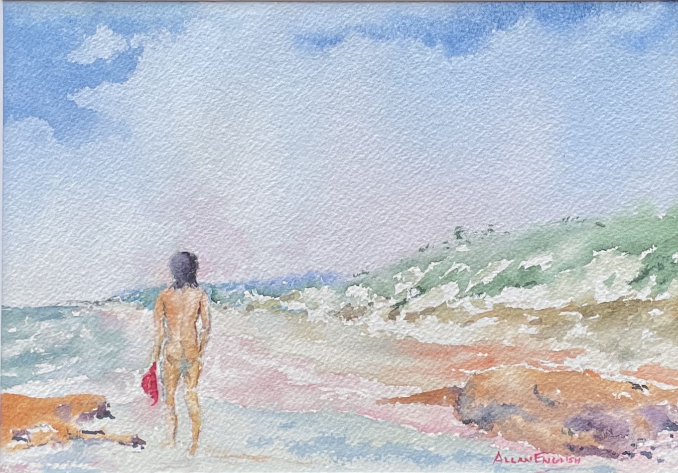 "PERFECT DAY - ANGOURIE" ~ Original Watercolour Painting by Allan English - Image 3
