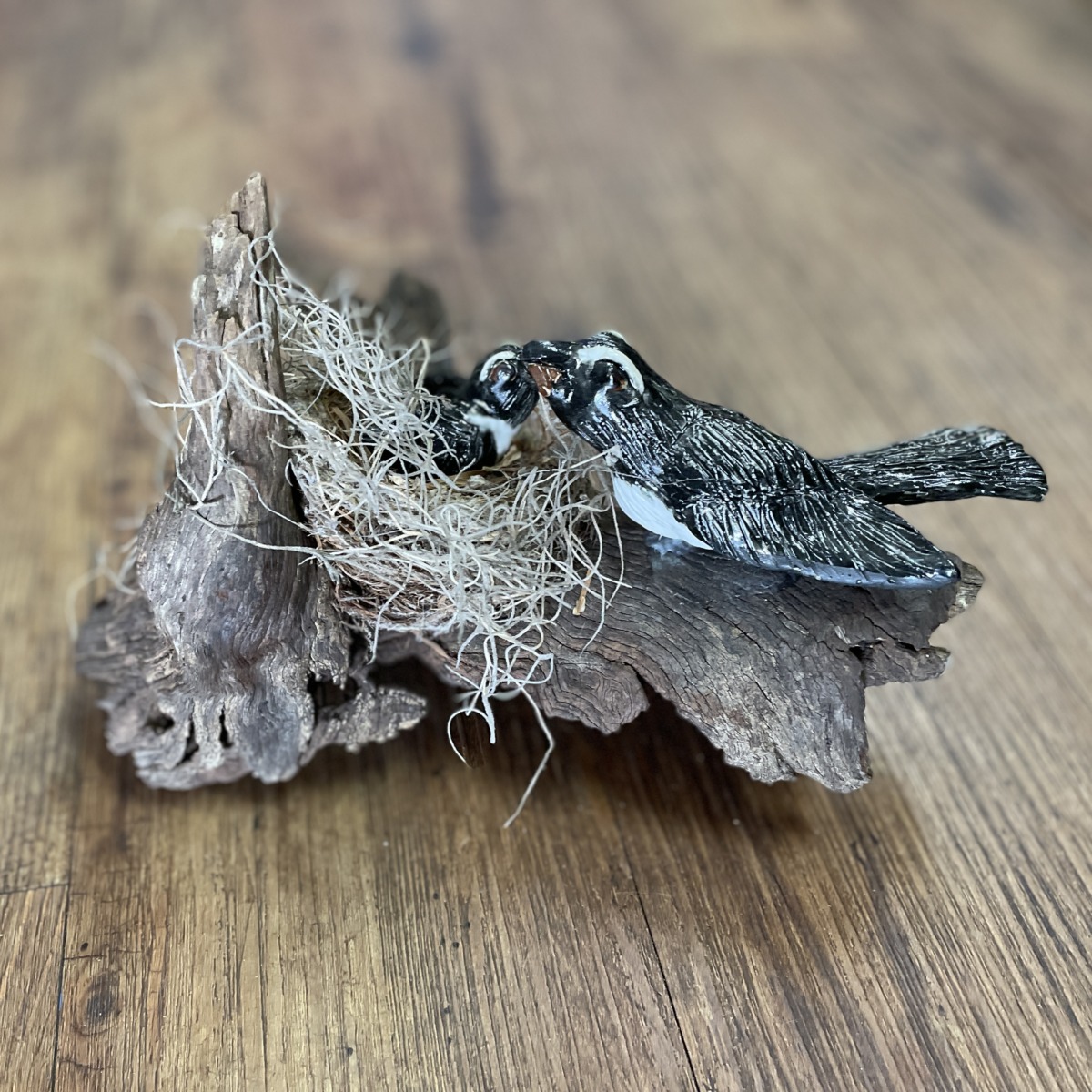 "WILLY WAGTAIL ON NEST" ~ Handmade Pottery by Jenny Shergold - Image 4