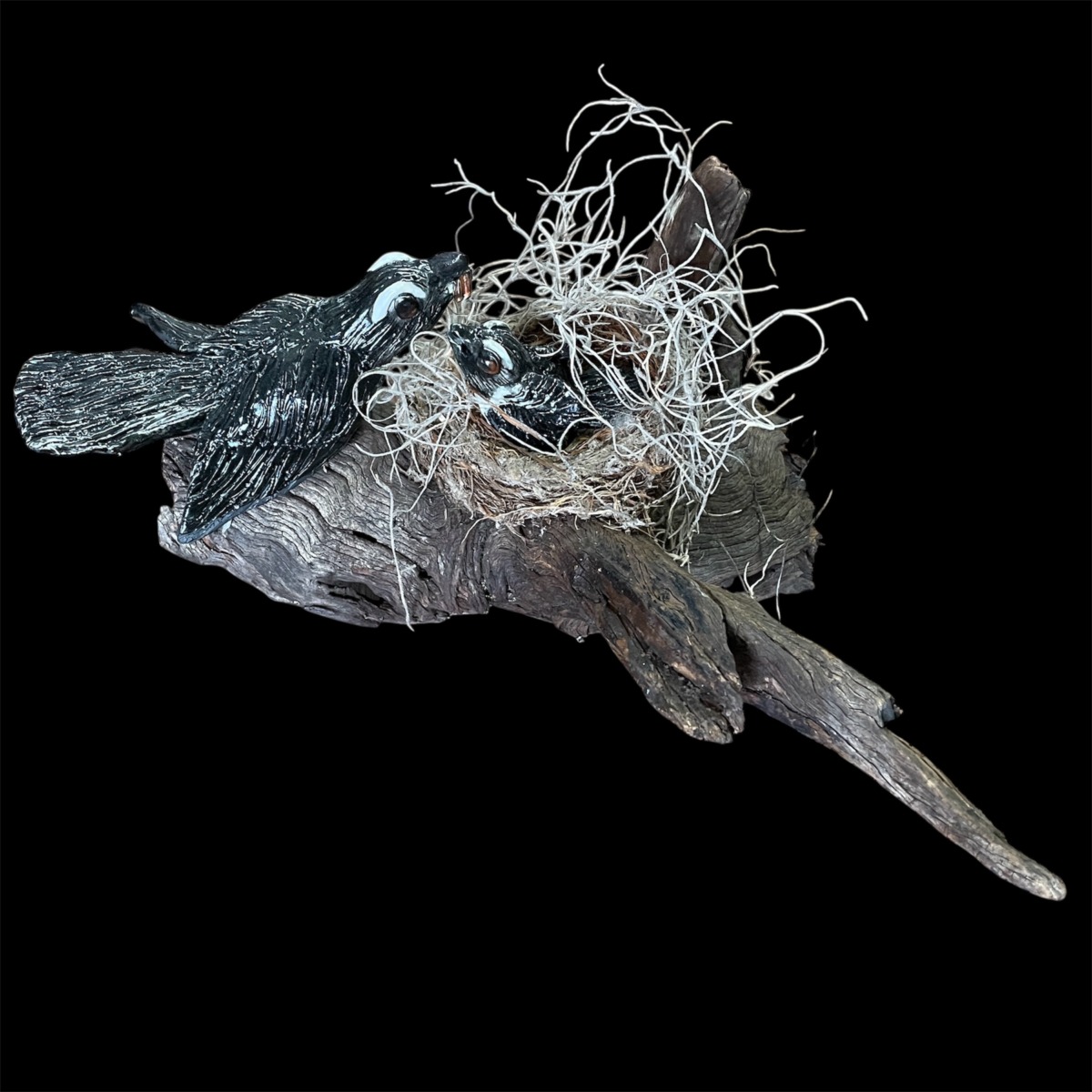 "WILLY WAGTAIL ON NEST" ~ Handmade Pottery by Jenny Shergold - Image 2