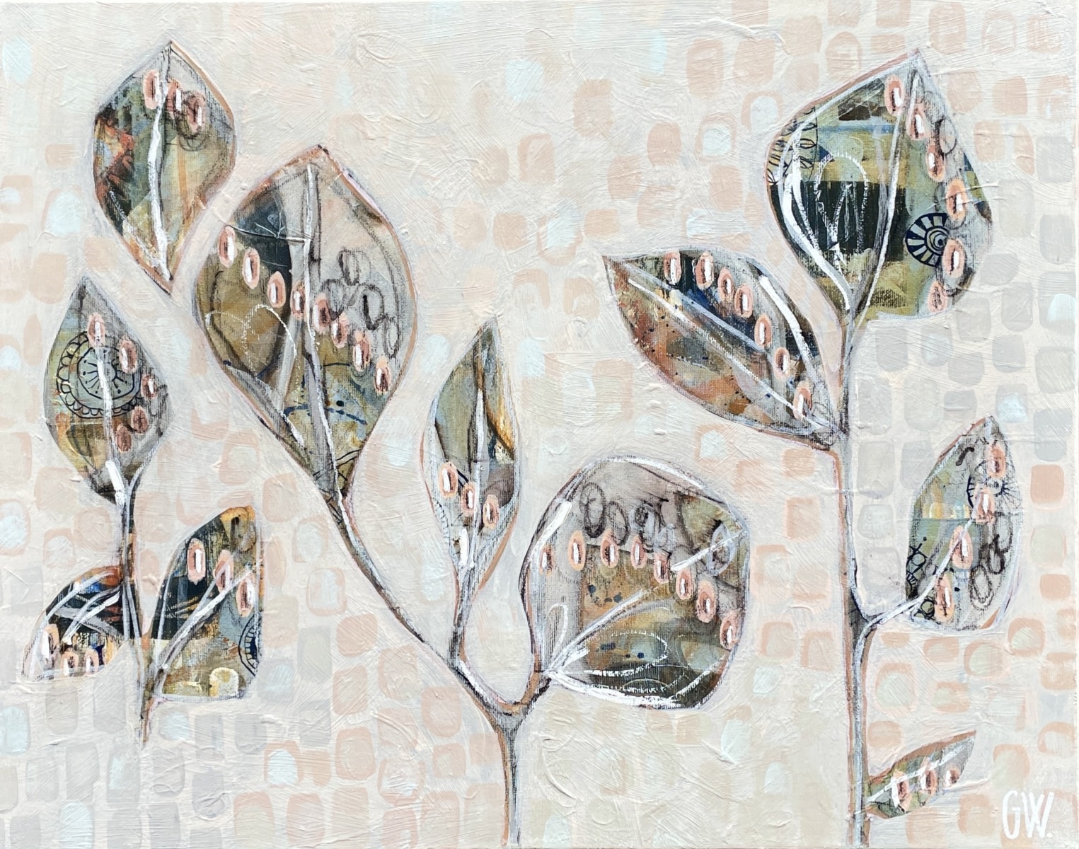 "FOREST FRAGMENTS #1" ~ Original Mixed Media Painting by Gaye Wright - Image 5