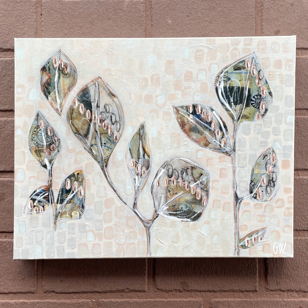"FOREST FRAGMENTS #1" ~ Original Mixed Media Painting by Gaye Wright - Image 3