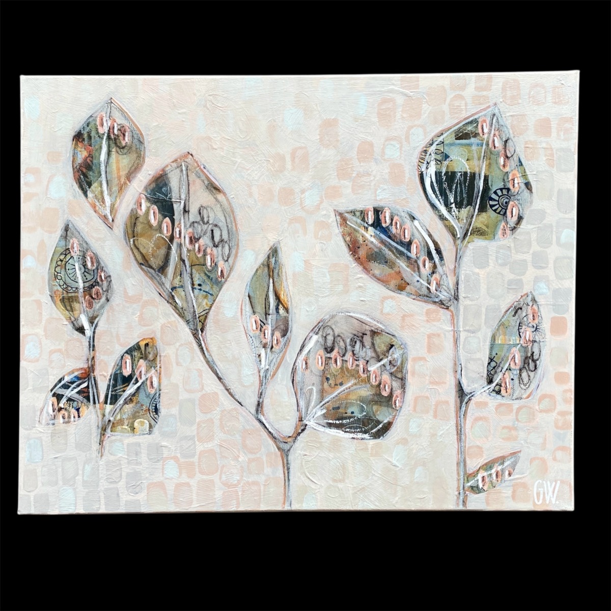 "FOREST FRAGMENTS #1" ~ Original Mixed Media Painting by Gaye Wright - Image 2