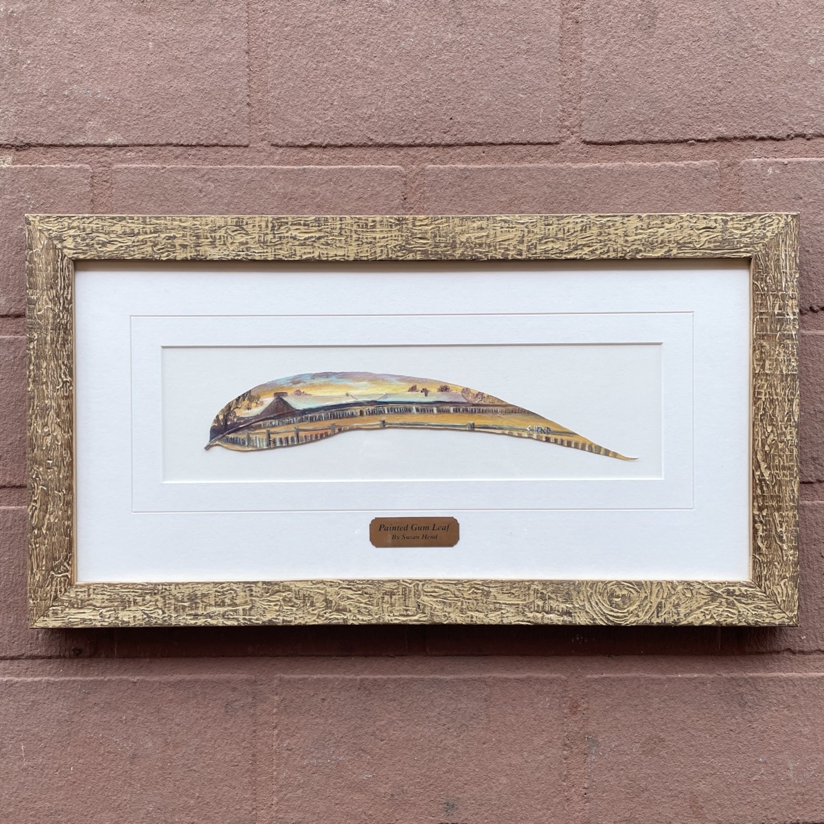 "JONDARYAN WOOLSHED" ~ Original Oil Painting on Gum Leaf by Sue Hend-Russell - Image 5
