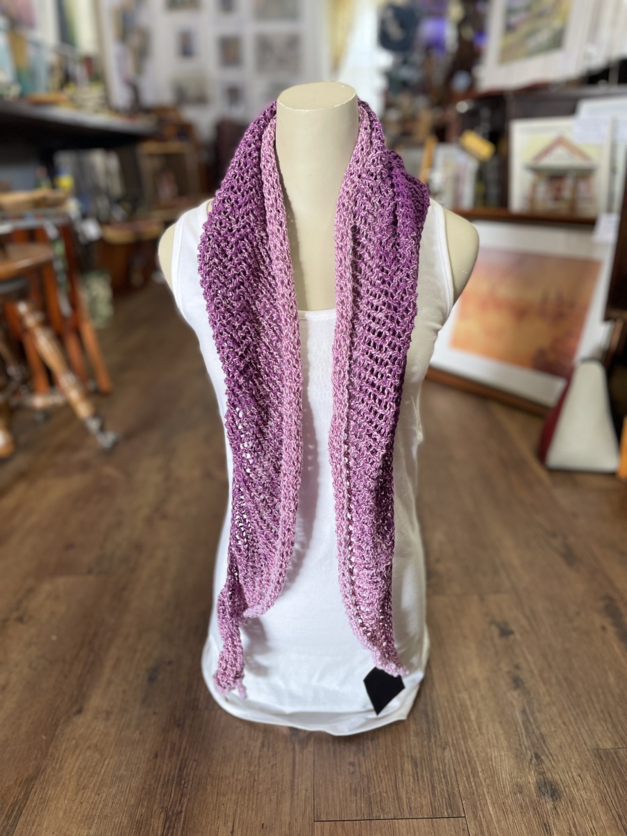 "OMBRE LADIES LACEY SCARF" ~ in Shades of Purple by Anne Grant - Image 4