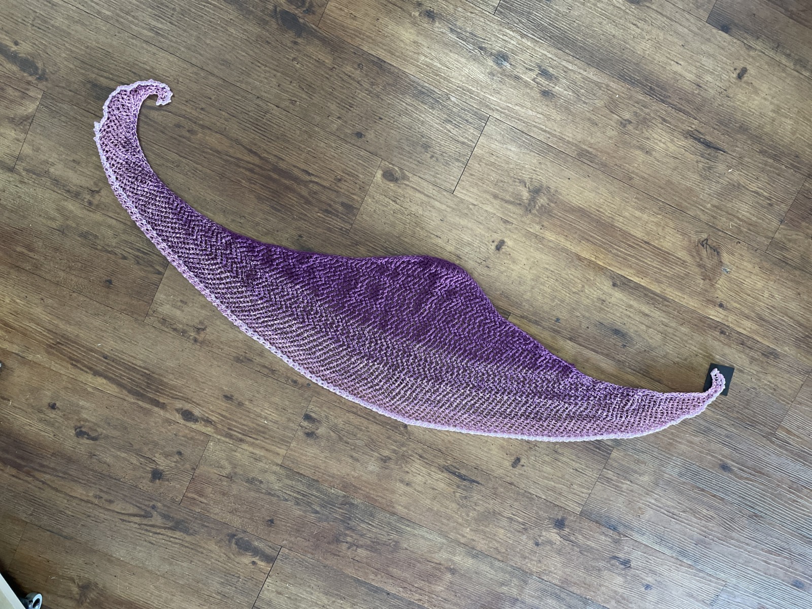"OMBRE LADIES LACEY SCARF" ~ in Shades of Purple by Anne Grant - Image 3
