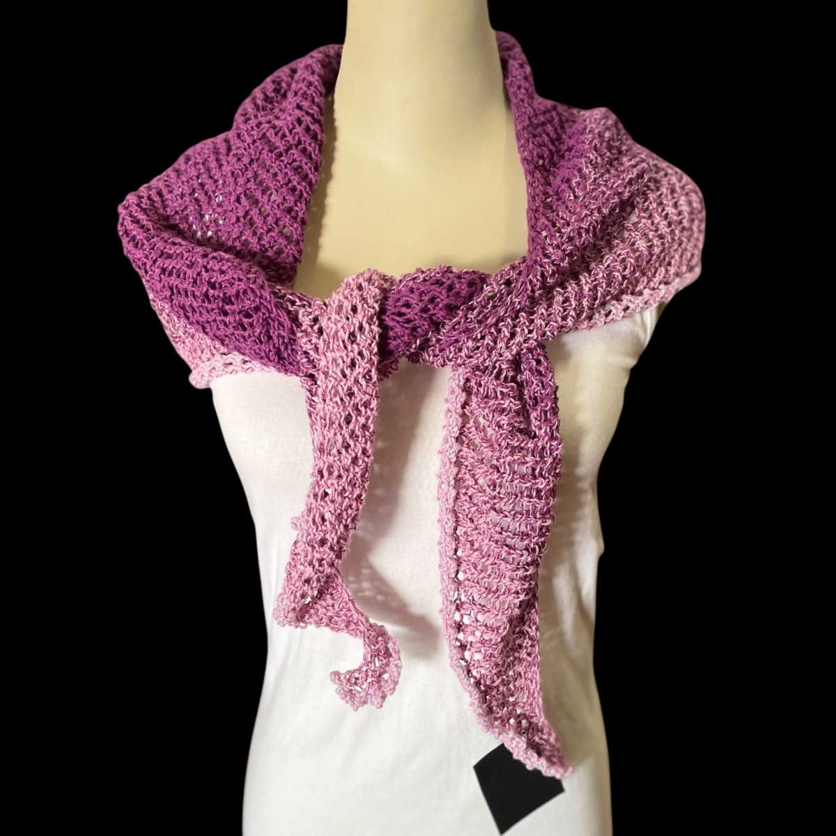 "OMBRE LADIES LACEY SCARF" ~ in Shades of Purple by Anne Grant - Image 6
