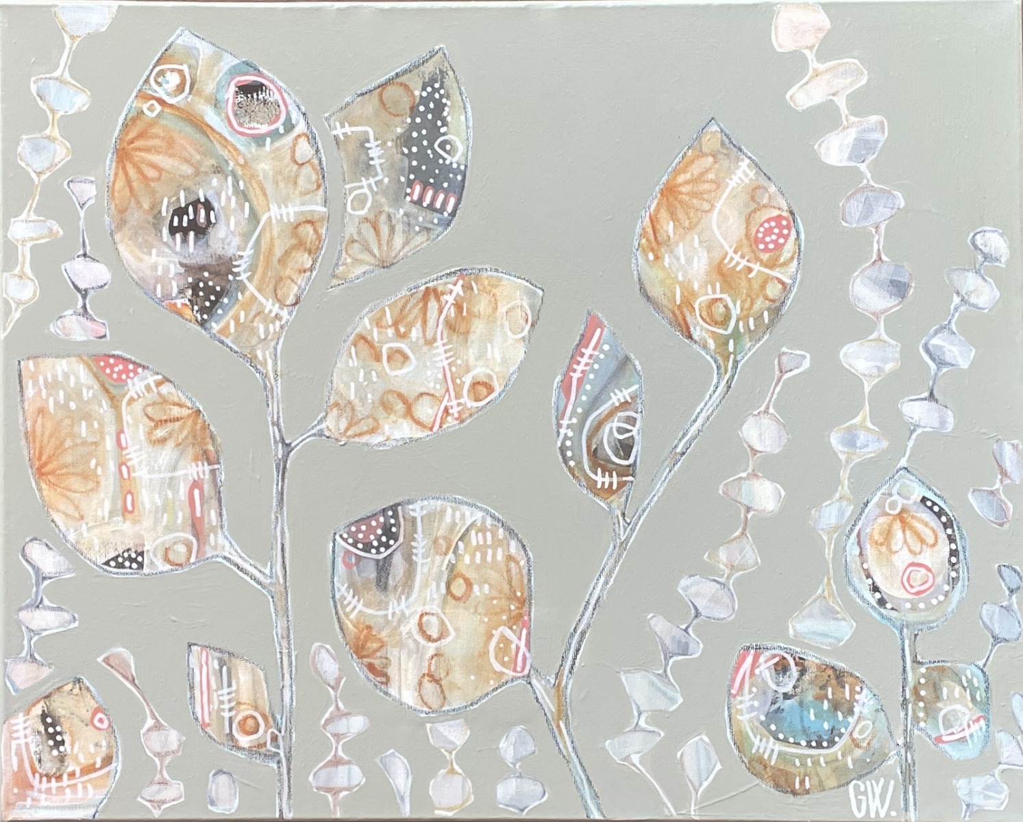 "FOREST FRAGMENTS #2" ~ Original Mixed Media Painting by Gaye Wright - Image 3